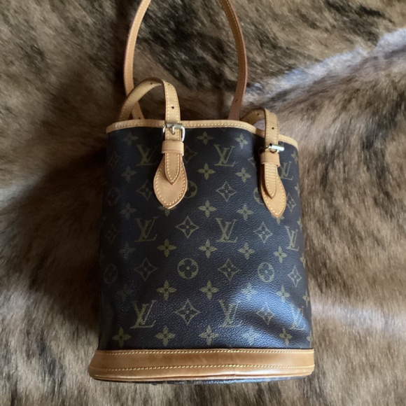 Authentic Vintage Petit Bucket Bag PM Monogram Louis Vuitton - Picture 2 of 14